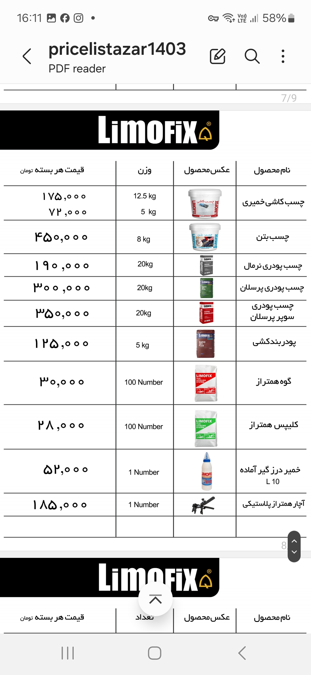 فروش انواع ابزار وچسب ساختمانی